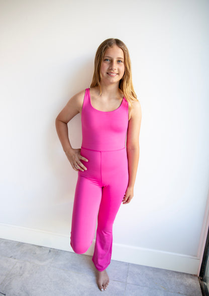 Fit flare active jumpsuit