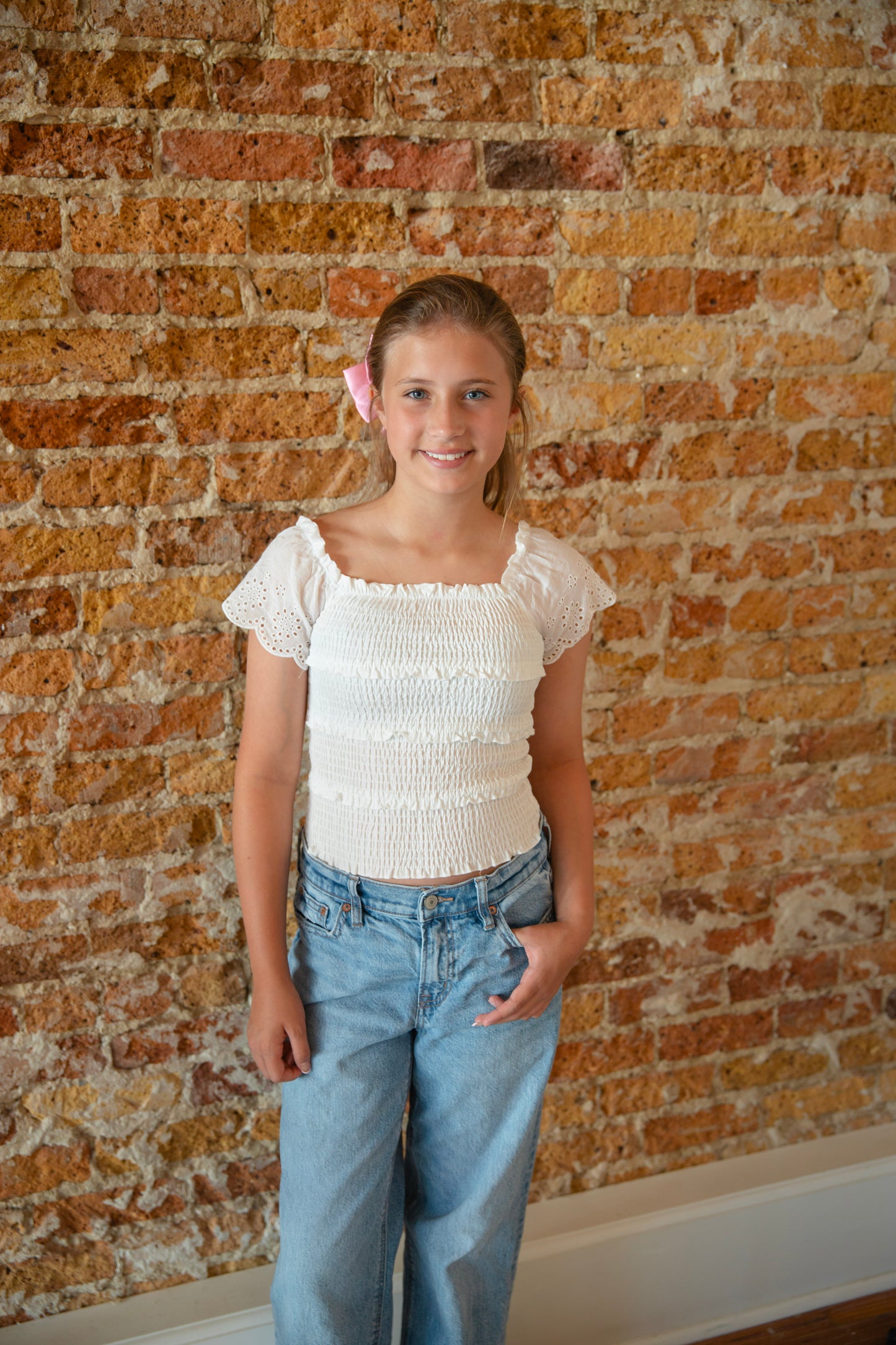 Classy Smocked tiered top